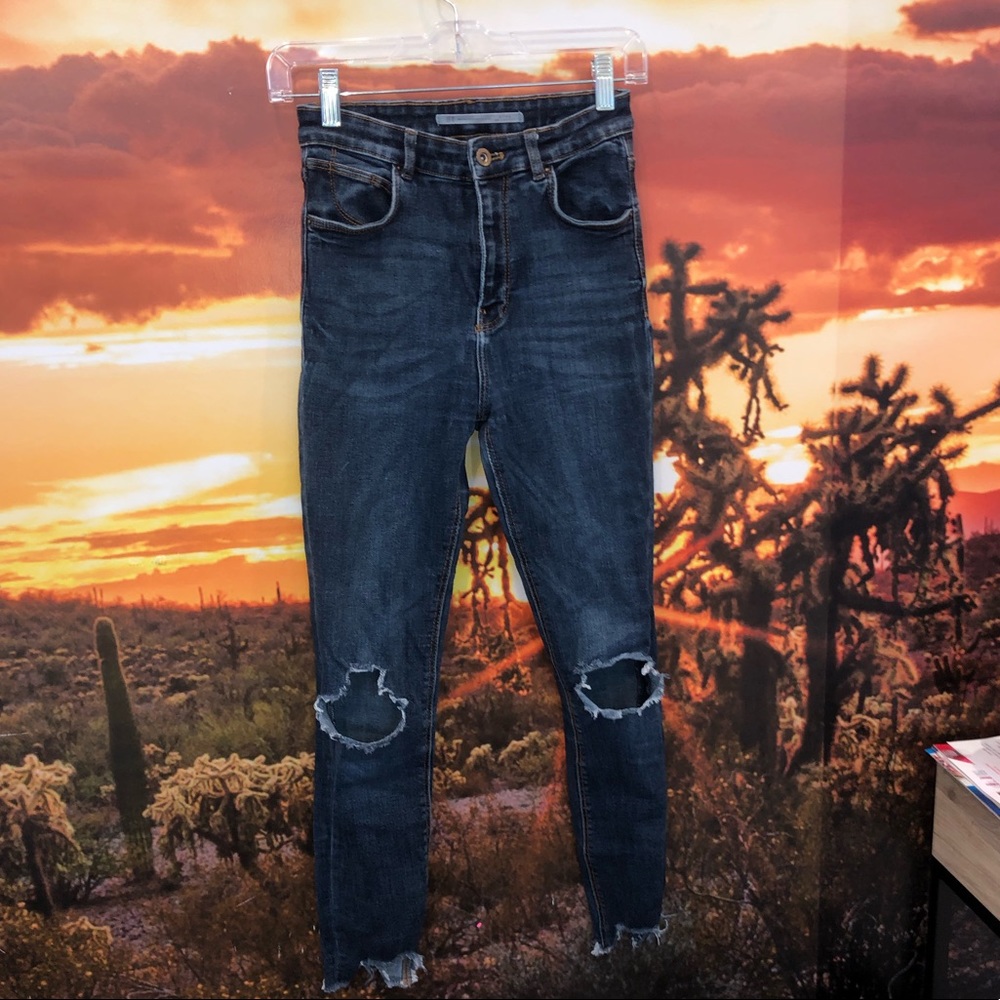 Zara distressed jeans